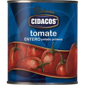 CIDACOS Tomate entero pelado lata 820 grs